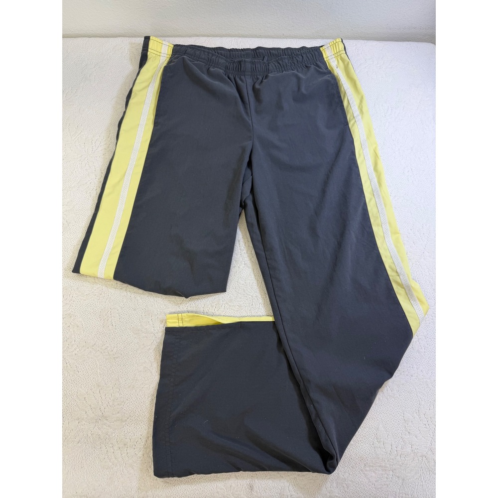 Vintage Nike Track Pants Grey Yellow Mesh Stripe Mens Small S 251315-063